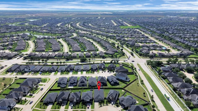 an aerial view of a city