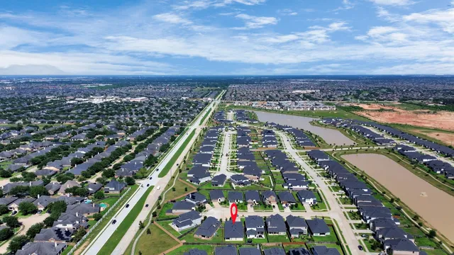 an aerial view of city