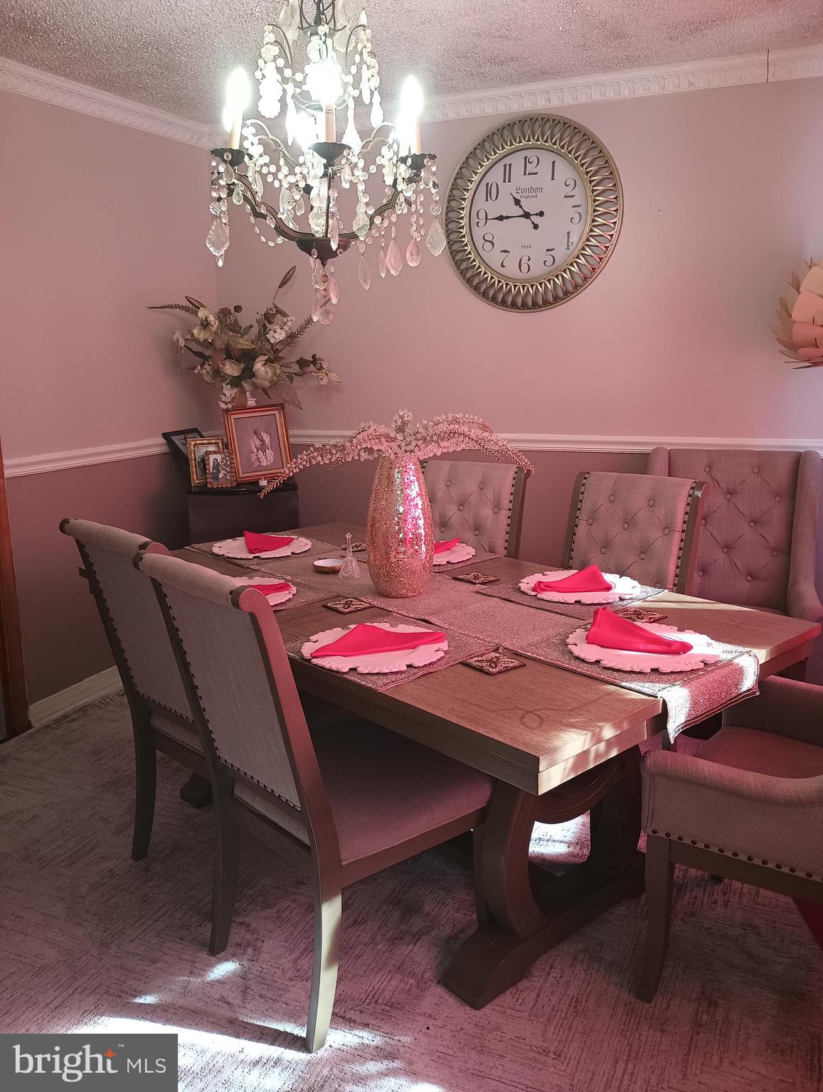 53 Genesee Lane Willingboro, NJ 08046 - Photo 7 of 13 a dining room with furniture and a chandelier