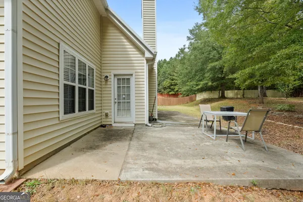 a view of a outdoor space with a patio