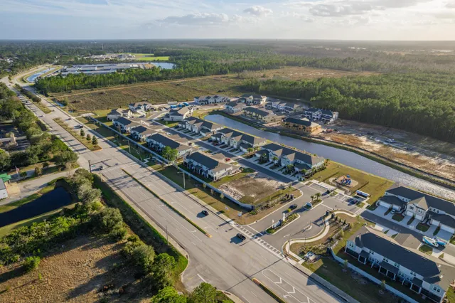 an aerial view of a city