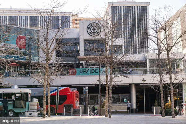 a view of street with sitting area