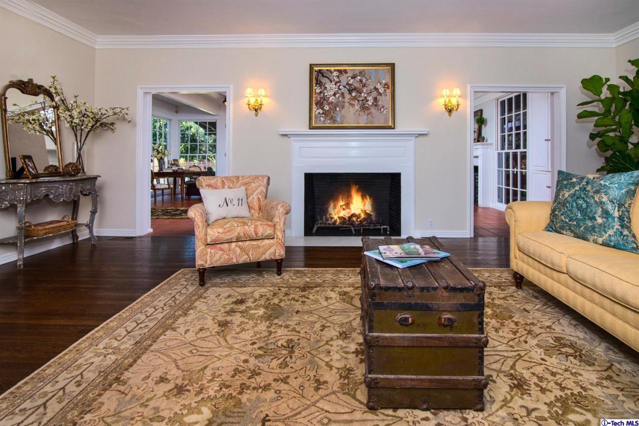 1814 Midlothian Drive Altadena, CA 91001 - Photo 5 of 42 a living room with furniture and a fireplace