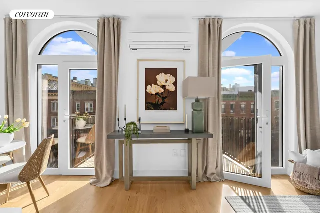 a view of a terrace with furniture