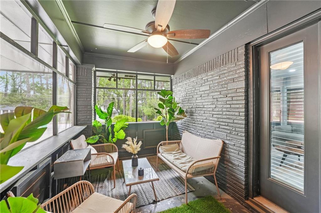 2659 Glenvalley Drive Decatur, GA 30032 - Photo 30 of 59 a balcony with furniture and a potted plant