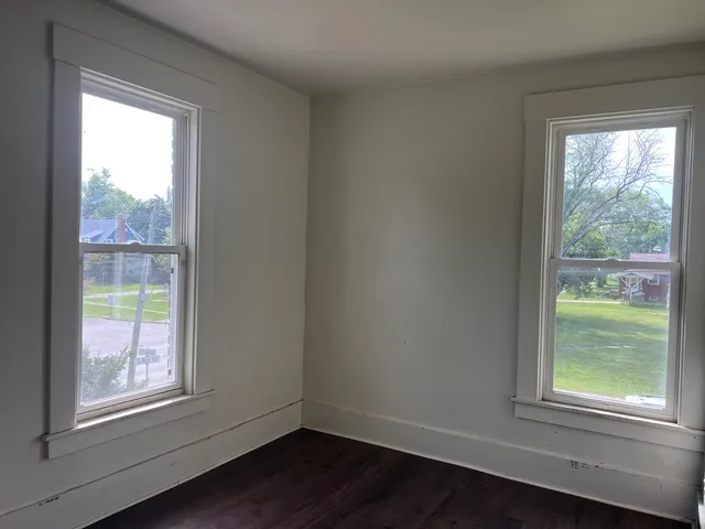 an empty room with a window