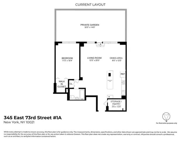 $929,000 | 345 East 73rd Street, Unit 1A | Lenox Hill