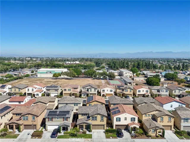 an aerial view of a city