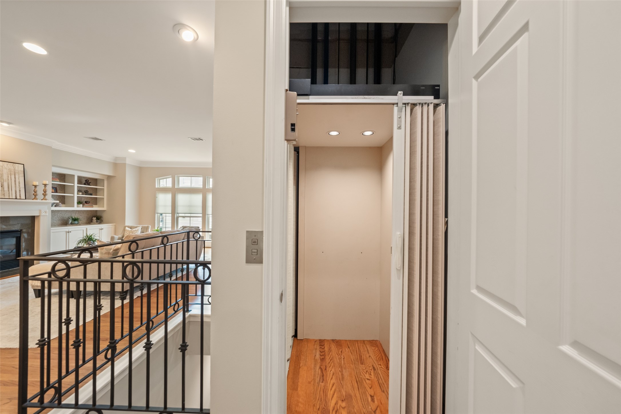 2708 Wroxton Road West University Place, TX 77005 - Photo 2 of 22 Enjoy a convenient home elevator, perfect for transporting people, furniture, and luggage across all three floors.