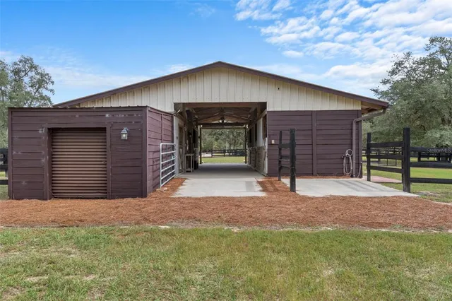 a view of swimming pool with a garden