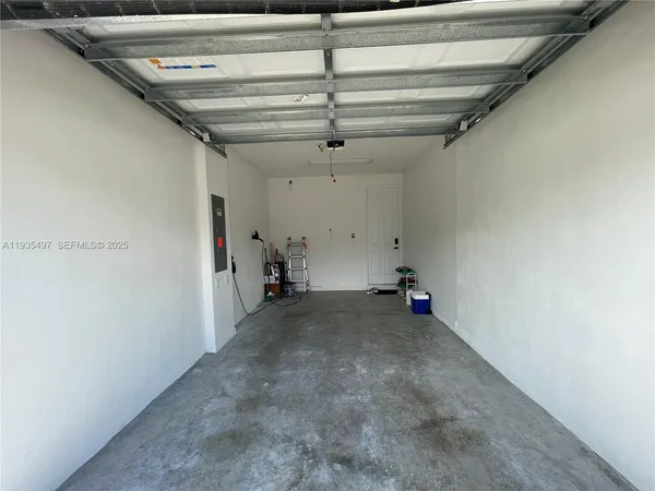 a view of a garage