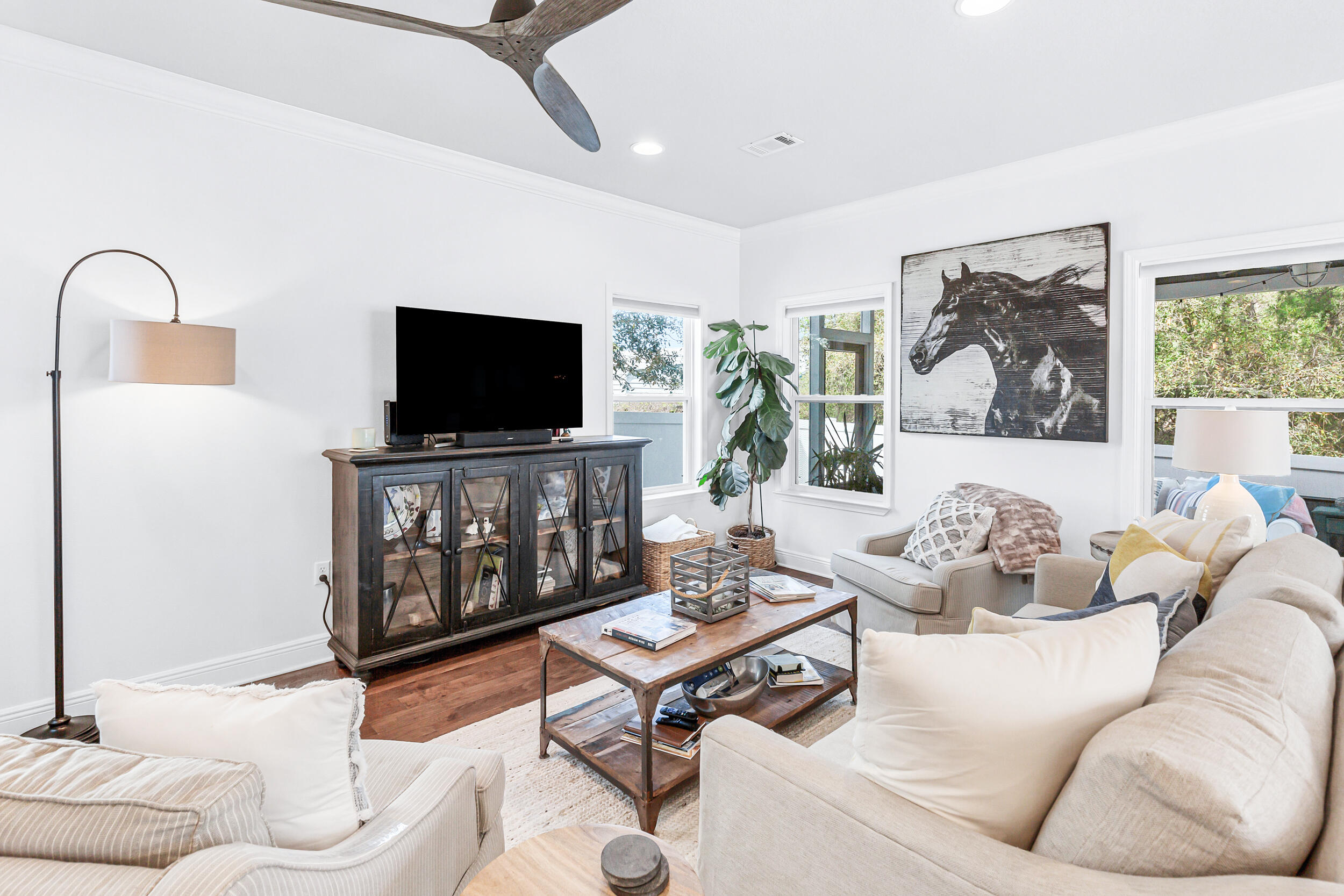 136 Grayling Way Inlet Beach, FL 32461 - Photo 4 of 22 a living room with furniture and a flat screen tv