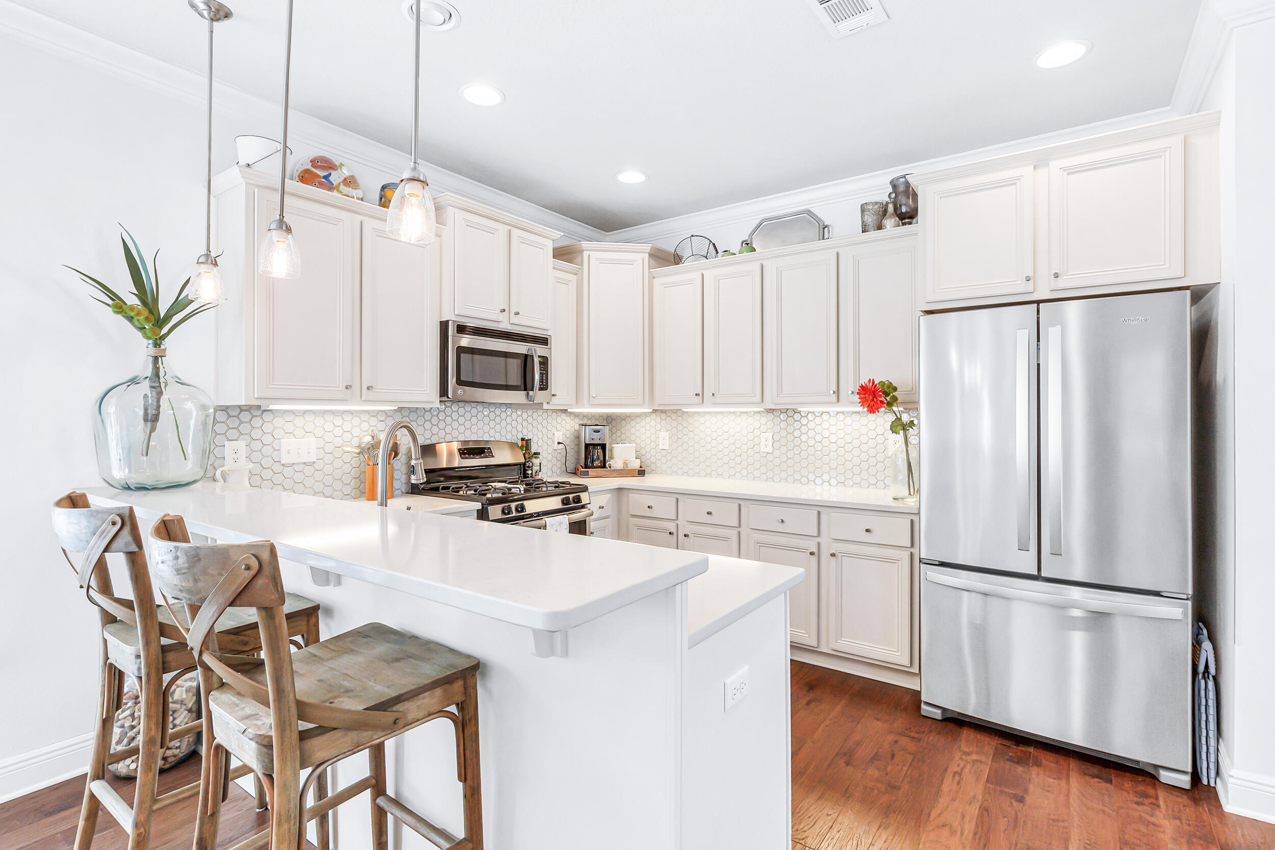 136 Grayling Way Inlet Beach, FL 32461 - Photo 6 of 22 a kitchen with stainless steel appliances a refrigerator sink and microwave