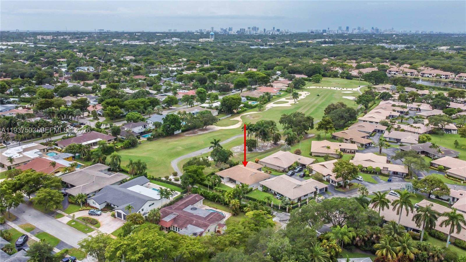3650 North 36th Avenue, Unit 2 Hollywood, FL 33021 - Photo 50 of 52 an aerial view of residential houses with outdoor space and trees