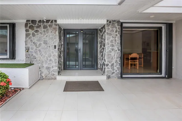 a view of front door of house