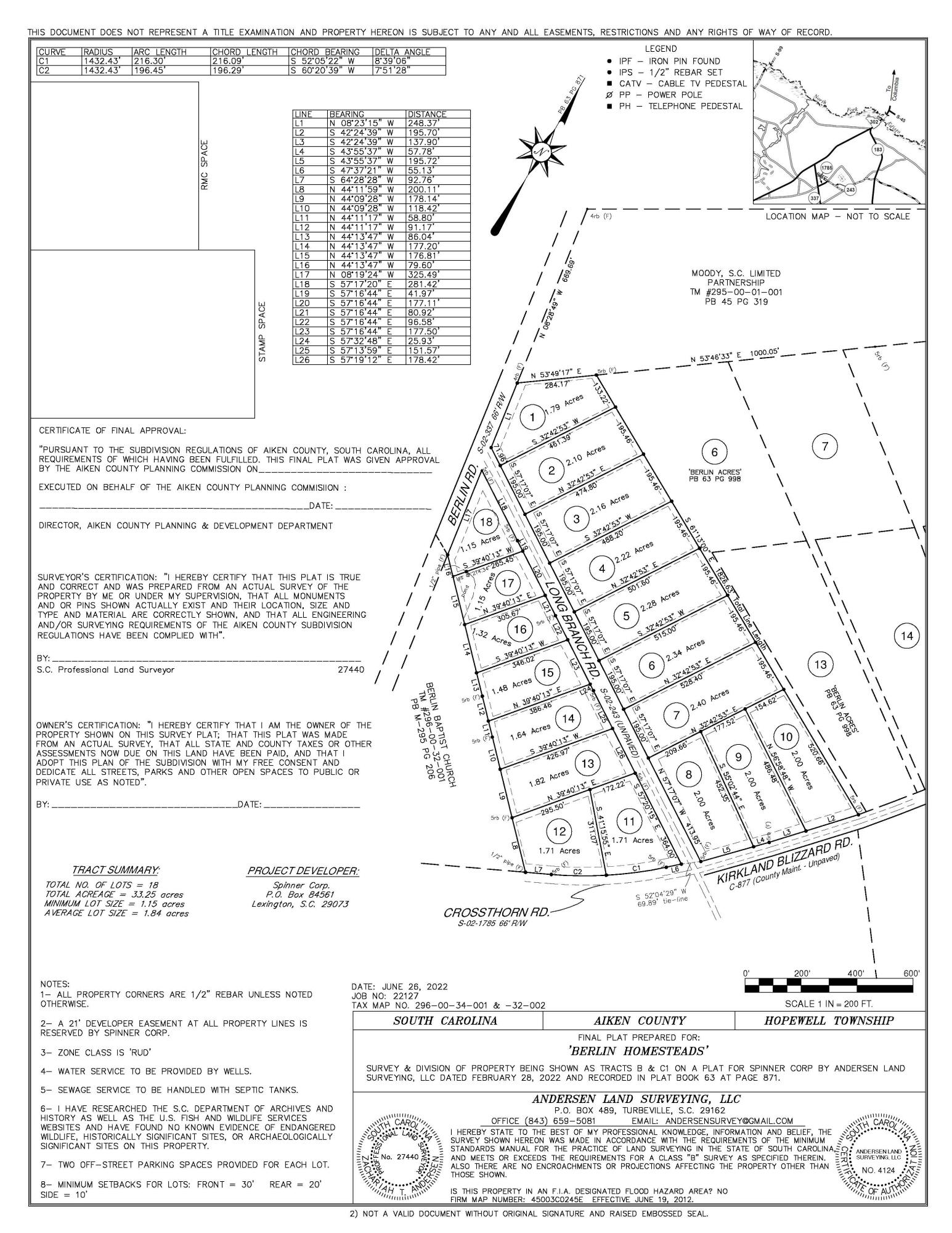16 Long Branch Road, Unit BHS 16 Salley, SC 29137 - Photo 1 of 3 BHS Plat (1)_Page_01