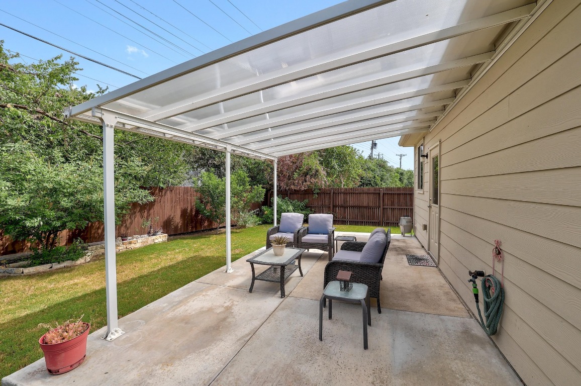 1924 Cliffbrake Way Georgetown, TX 78626 - Photo 24 of 27 a garden view with a seating space