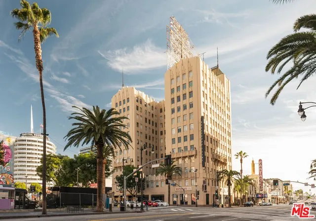 a front view of a multi story building