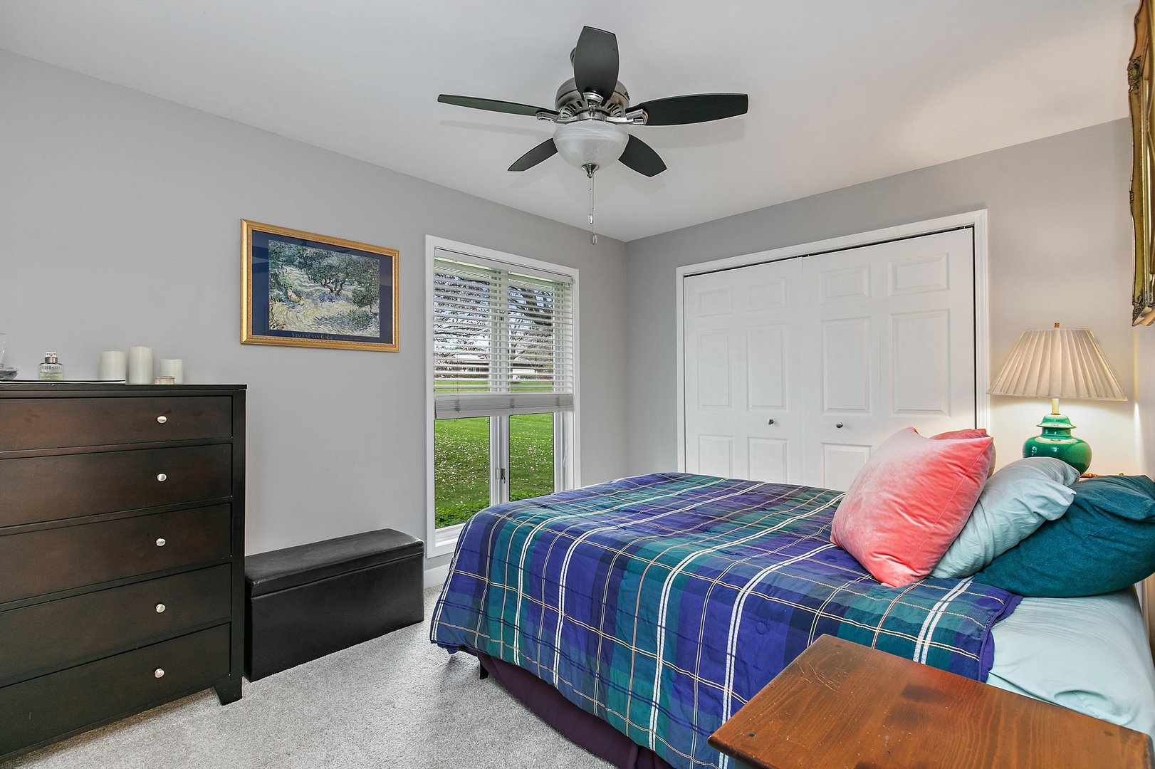 39W343 Hogan Hill Elgin, IL 60124 - Photo 23 of 48 a bedroom with a bed and a chandelier