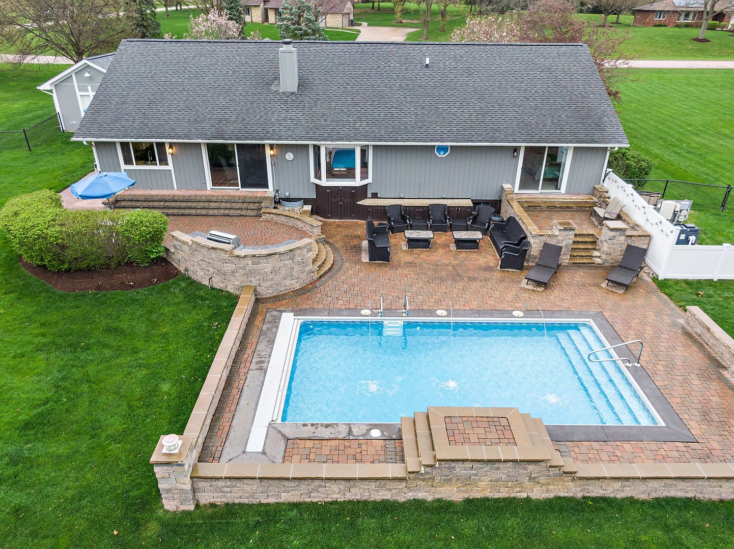39W343 Hogan Hill Elgin, IL 60124 - Photo 45 of 48 a view of a house with pool porch and chairs