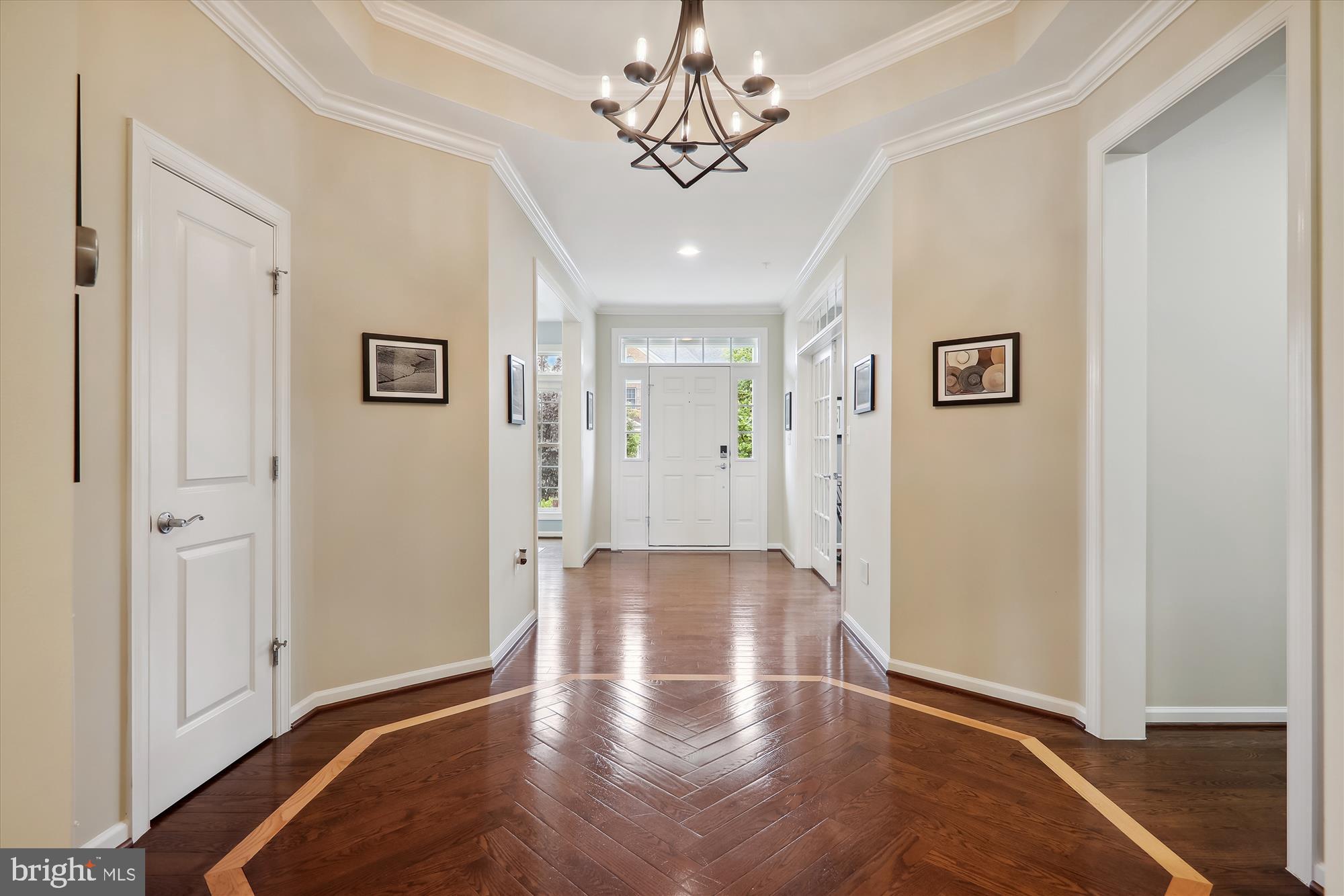 13327 Redspire Drive Silver Spring, MD 20906 - Photo 8 of 90 Grand foyer with tray ceiling and custom hardwood