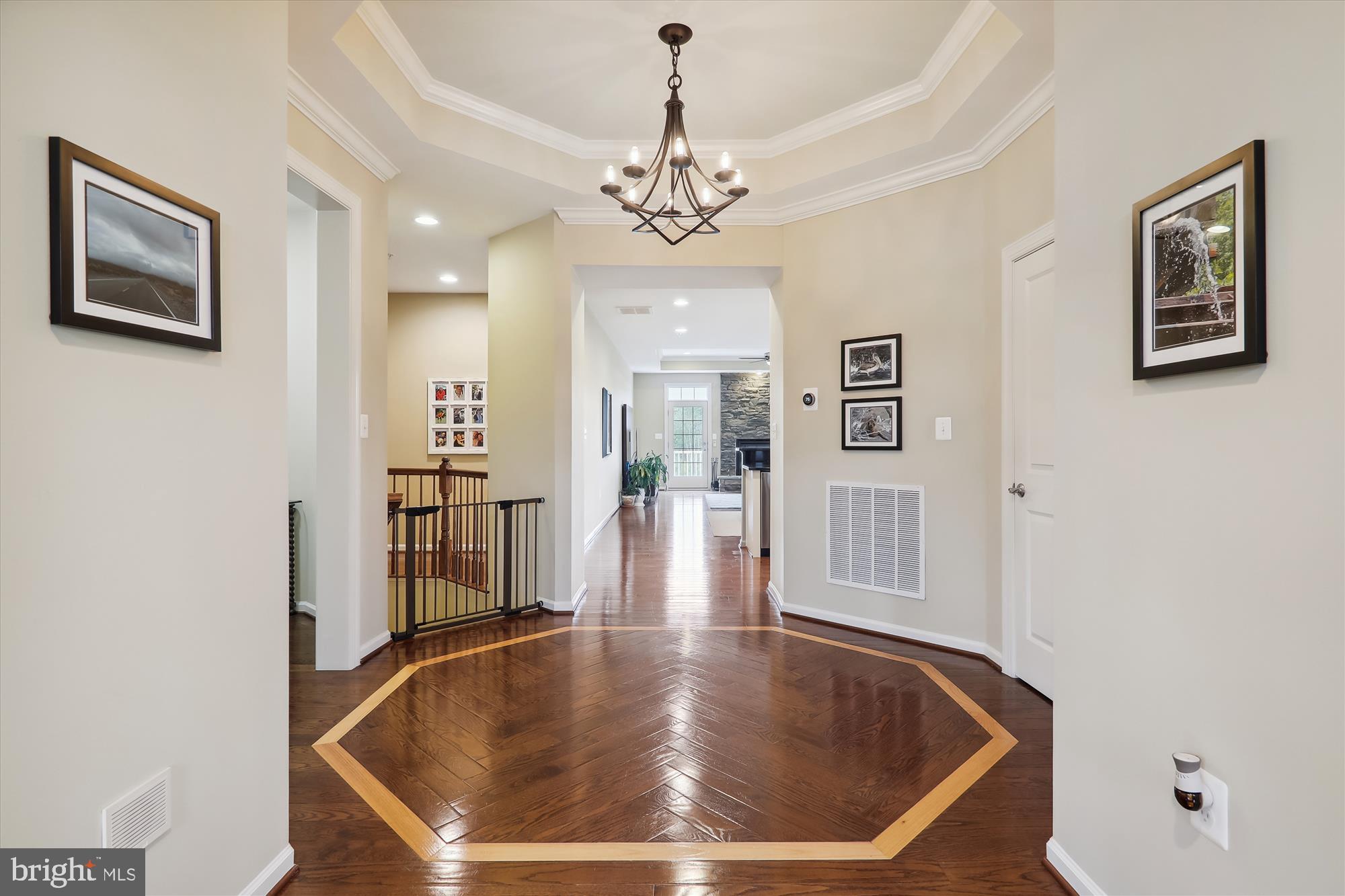 13327 Redspire Drive Silver Spring, MD 20906 - Photo 9 of 90 Grand foyer with tray ceiling and custom hardwood