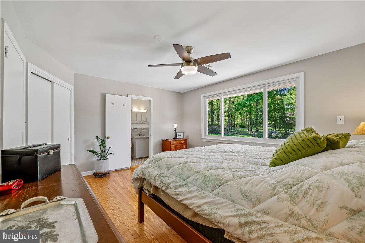 4318 Pinetree Road Rockville, MD 20853 - Photo 66 of 130 a bedroom with a bed a large window and potted plant on the dresser