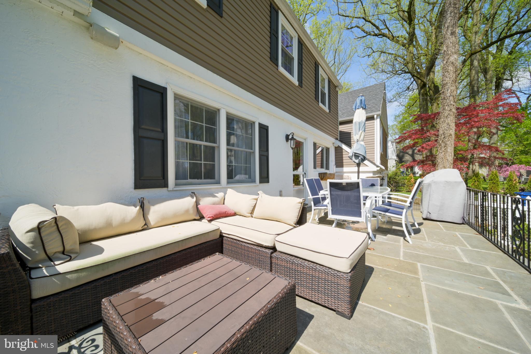 1105 Kingsley Road Jenkintown, PA 19046 - Photo 34 of 39 Rear slate patio