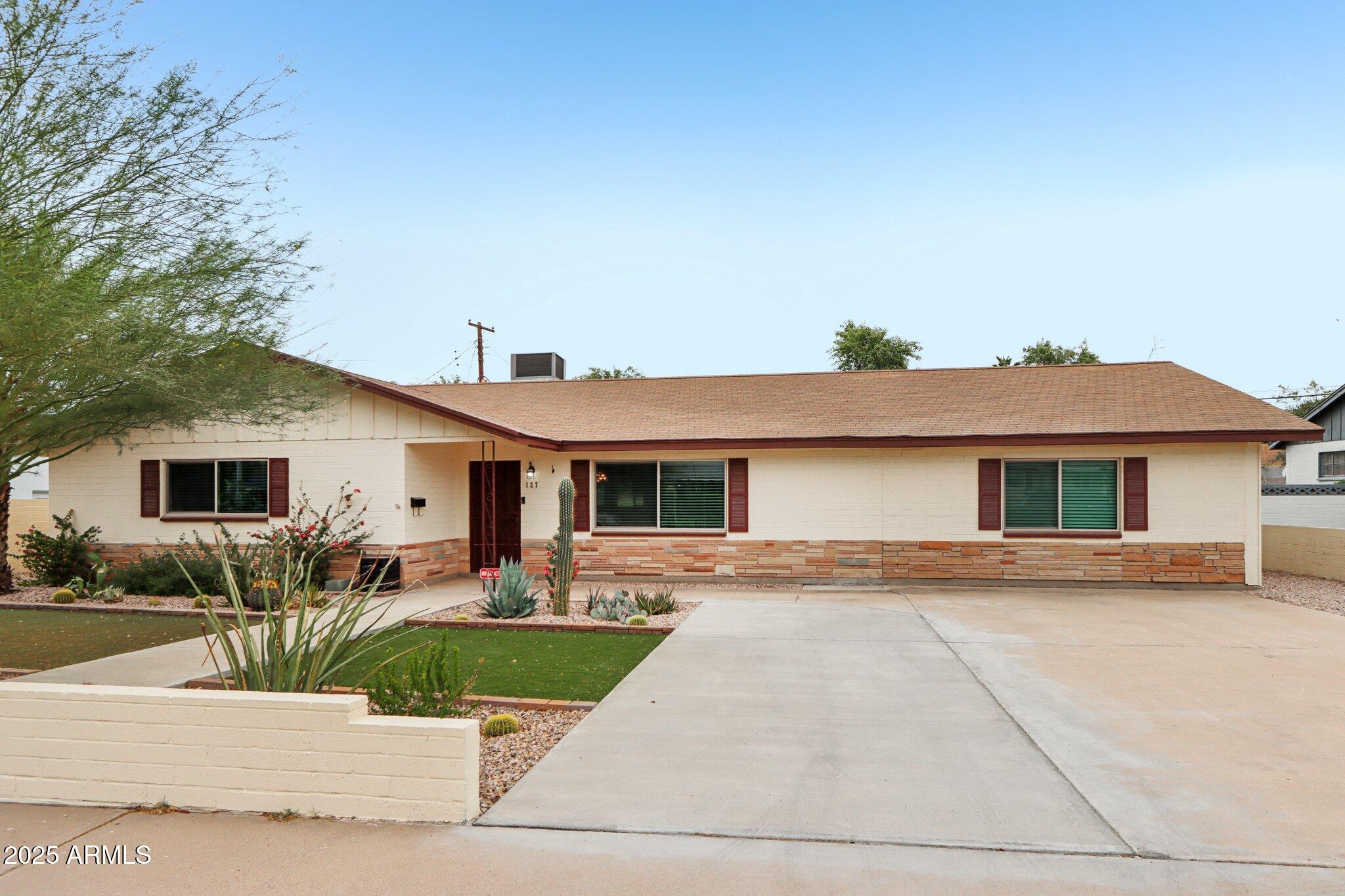 a view of a house with a patio