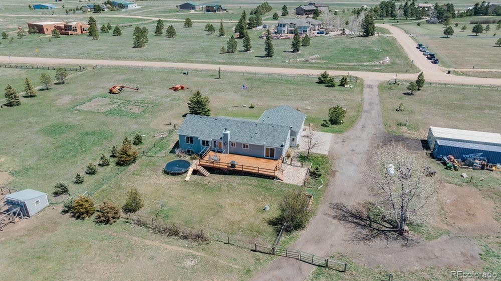 24535 County Road 5 Elbert, CO 80106 - Photo 39 of 45 an aerial view of a house with a yard