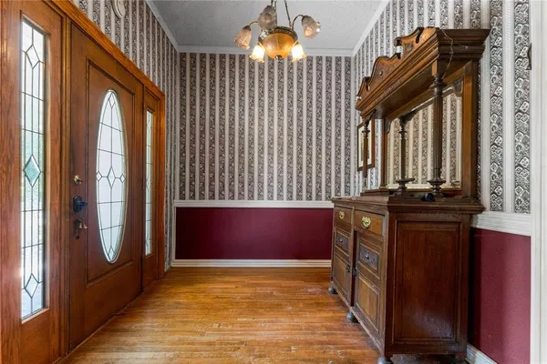 a view of a lush green field