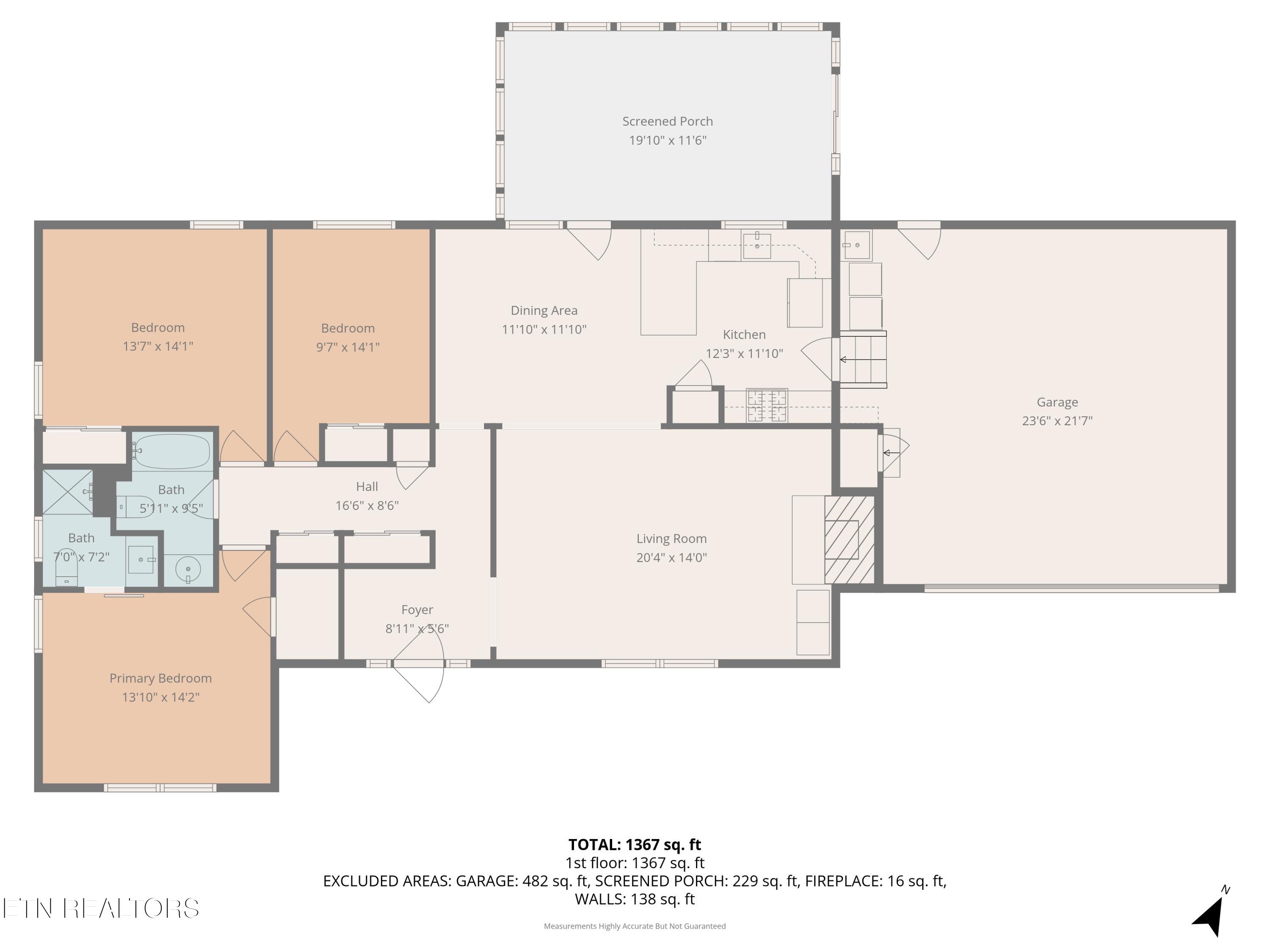 1024 Ridley Drive Crossville, TN 38572 - Photo 44 of 44 Floor Plan