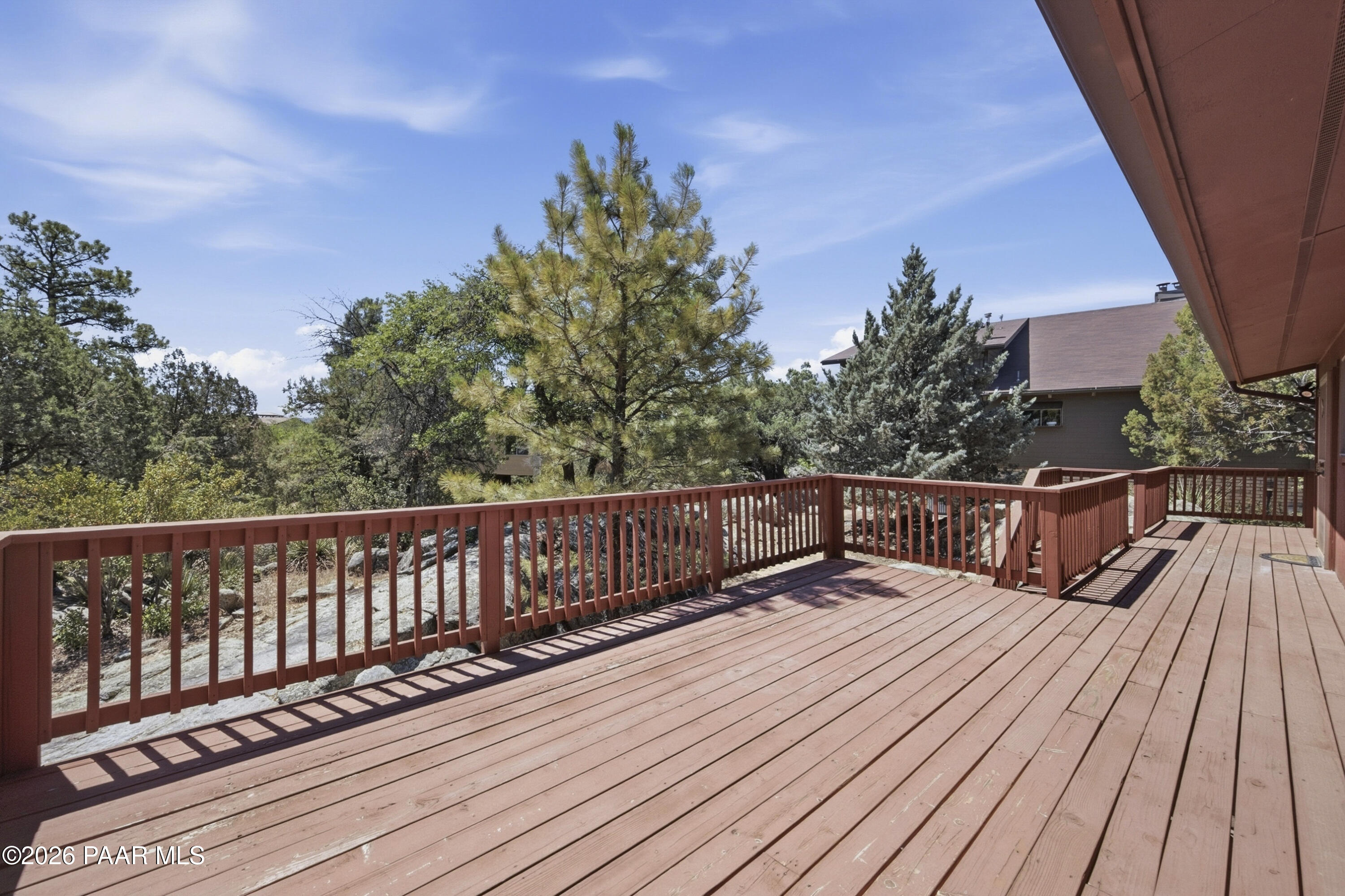1775 Grandview Road Prescott, AZ 86305 - Photo 34 of 42 a view of balcony with wooden floor and fence