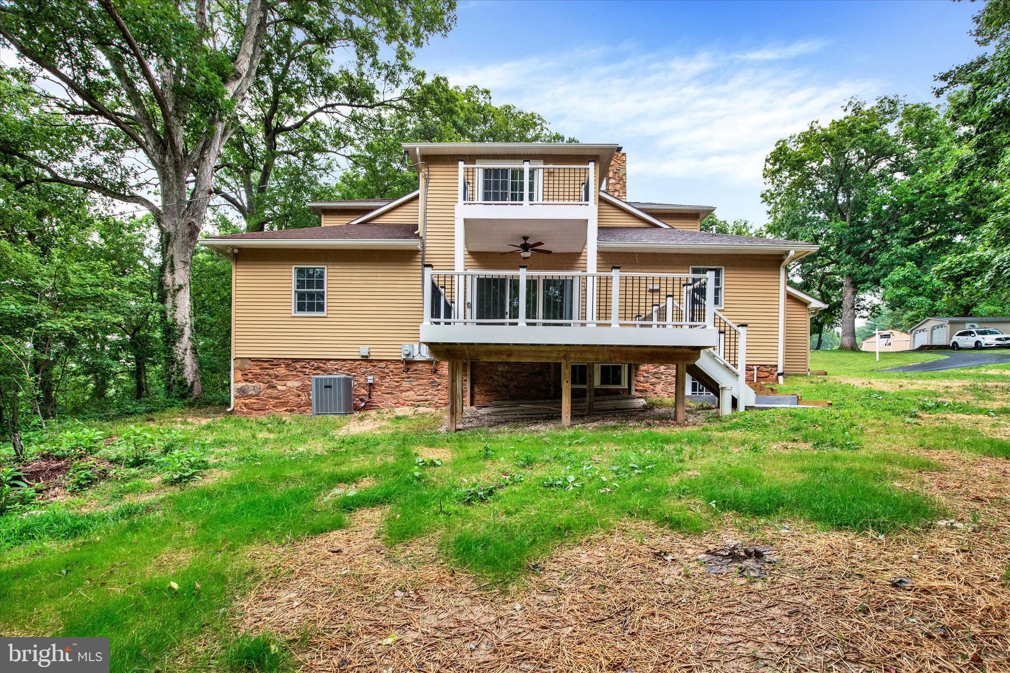 1009 Old Pylesville Road Pylesville, MD 21132 - Photo 23 of 31 Backyard view of multi-level deck