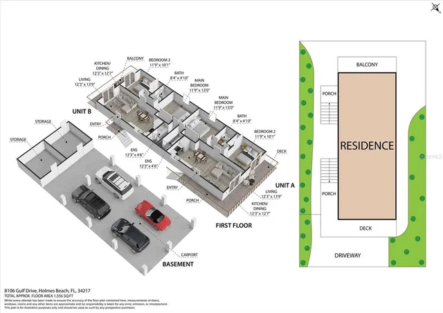 $1,799,000 | 8106 Gulf Drive, Unit A&B, Holmes Beach, FL 34217