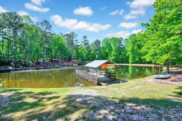 a view of a yard with patio