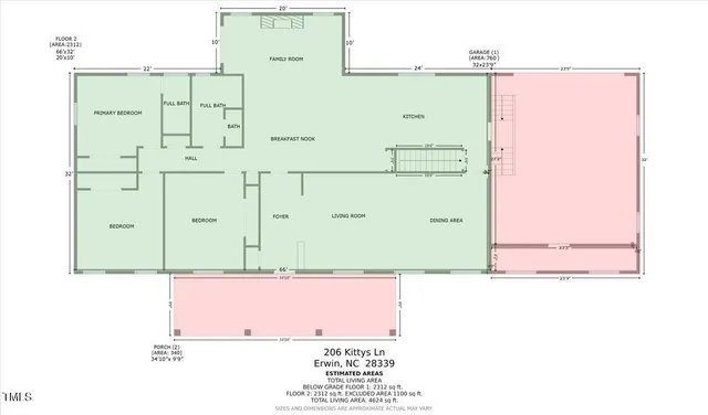 $1,200,000 | 206 Kittys Lane, Erwin, NC 28339