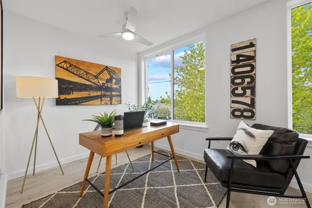 a view of an outdoor space with lounge chair