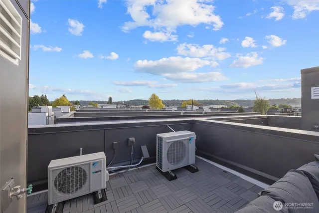 a terrace view with seating space