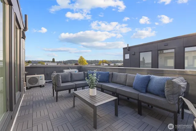 a view of a building with a street