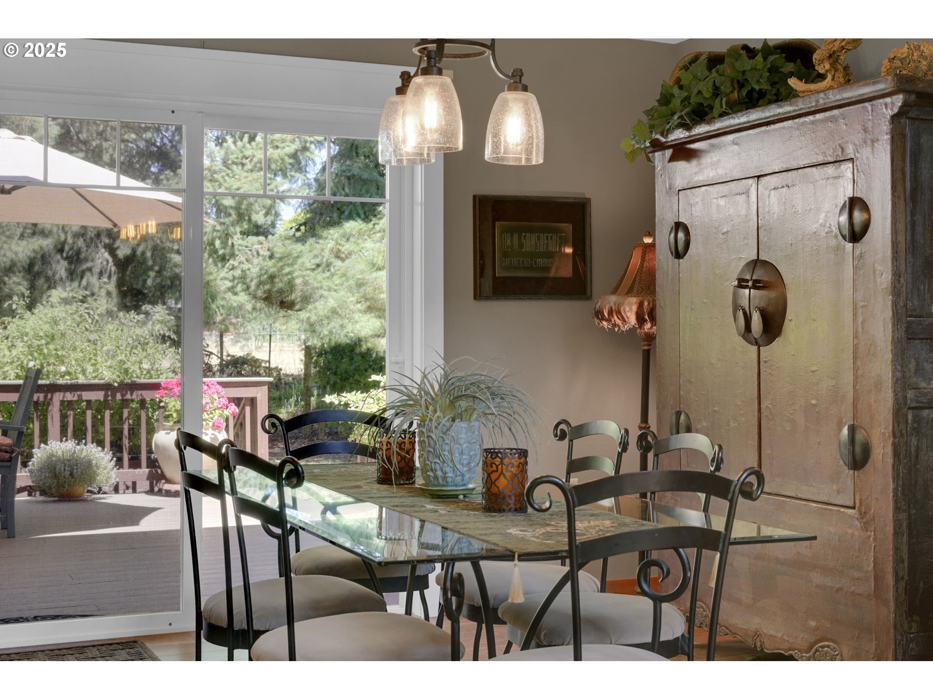 23859 Suttle Road Veneta, OR 97487 - Photo 14 of 46 a view of a dining room with furniture window and outside view