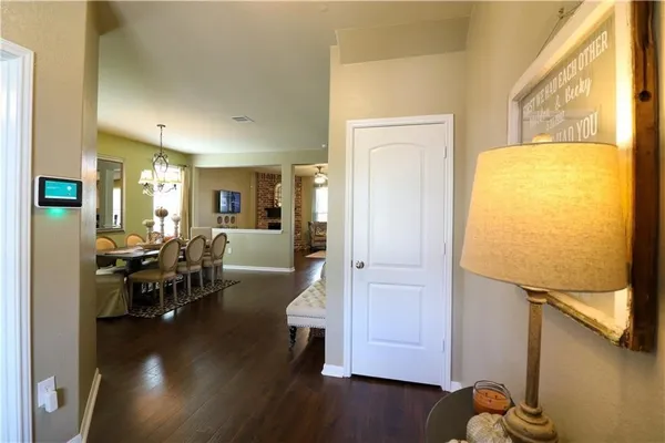 a view of a living room and dining room