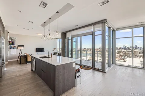 a large white room with a large window