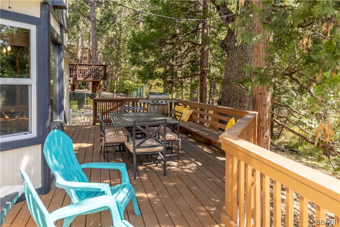 841 Golf Course Road Lake Arrowhead, CA 92352 - Photo 32 of 43 a view of balcony with furniture
