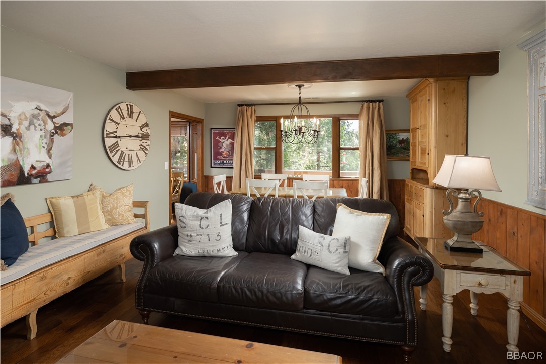 841 Golf Course Road Lake Arrowhead, CA 92352 - Photo 10 of 43 a living room with furniture and a large window