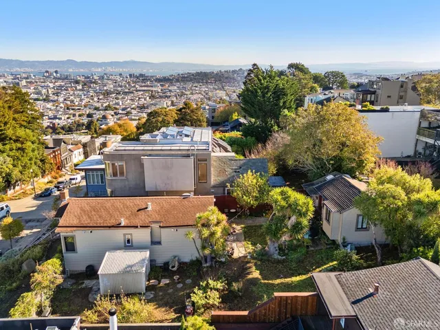an aerial view of multiple house