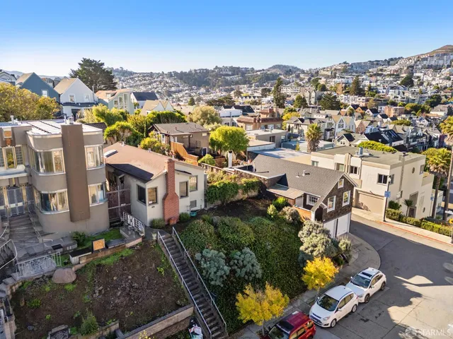 an aerial view of multiple house