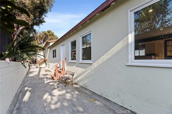 a view of a house with a patio
