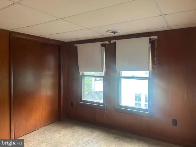 an empty room with a window