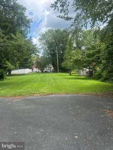 a view of a big yard with a trees